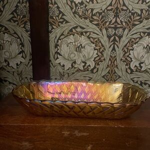 Iridescent Glass Serving Dish